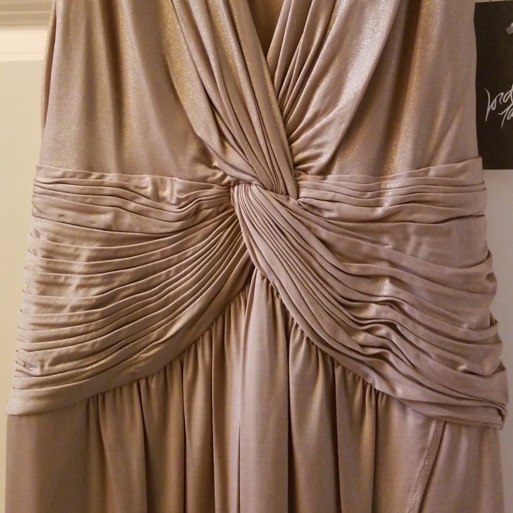 COCKTAIL Dress Blush/Gold Shimmer size 8